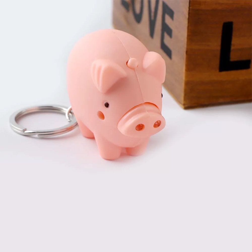 Pig Keychain With Led Flashlight - image 2